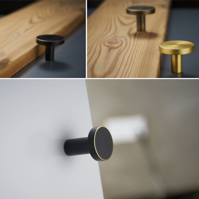 TA-00081 Medium Round Hook Towel Coat Clothes Holder Modern Bathroom Accessories Utility Wall Mounted Hanger (with Screws)