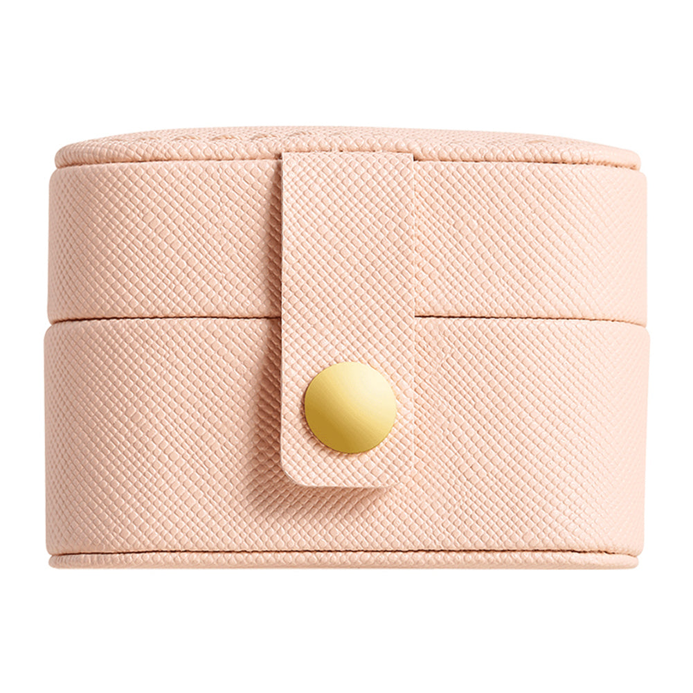 sp01244 Travel Jewelry Box Storage Organizer Square PU Leather Small Jewelry Case for Rings Earrings