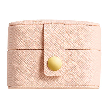 sp01244 Travel Jewelry Box Storage Organizer Square PU Leather Small Jewelry Case for Rings Earrings