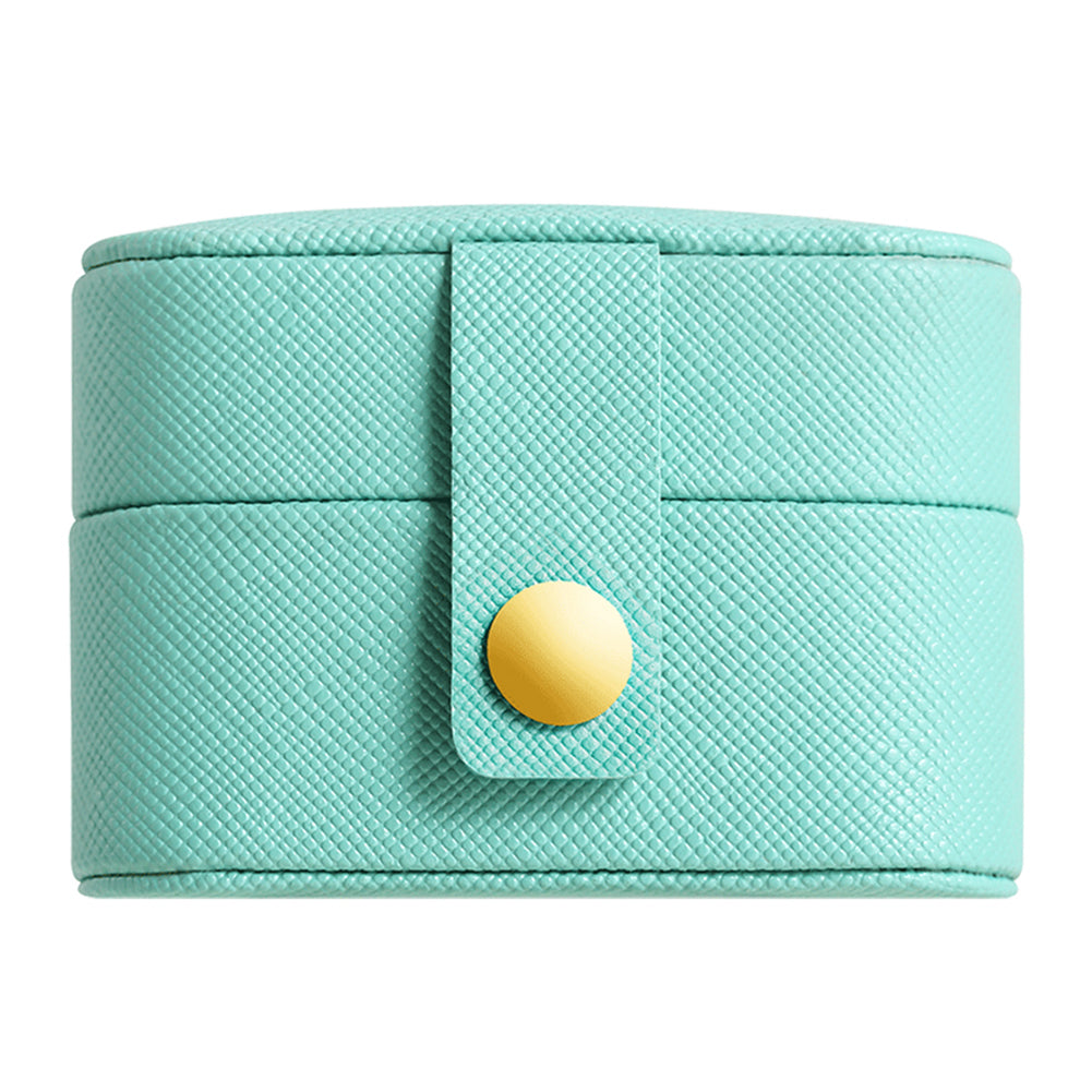sp01244 Travel Jewelry Box Storage Organizer Square PU Leather Small Jewelry Case for Rings Earrings
