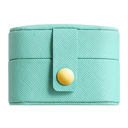 sp01244 Travel Jewelry Box Storage Organizer Square PU Leather Small Jewelry Case for Rings Earrings