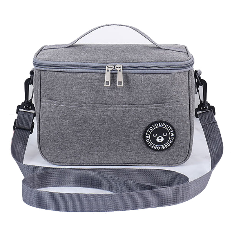 TB-0401 Oxford Cloth Insulated Lunch Carrying Bag Fruit Storage Bag with Shoulder Strap, Size: S