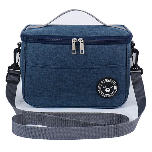 TB-0401 Oxford Cloth Insulated Lunch Carrying Bag Fruit Storage Bag with Shoulder Strap, Size: S