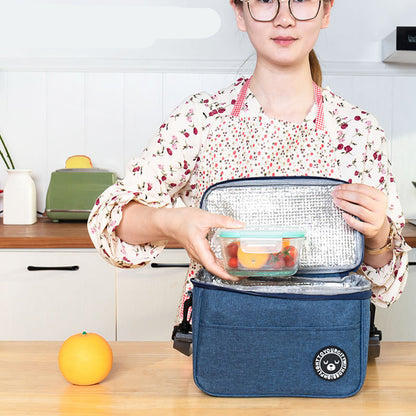 TB-0401 Oxford Cloth Insulated Lunch Carrying Bag Fruit Storage Bag with Shoulder Strap, Size: S