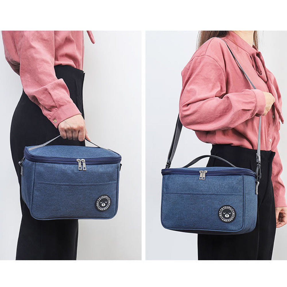 TB-0401 Oxford Cloth Insulated Lunch Carrying Bag Fruit Storage Bag with Shoulder Strap, Size: S
