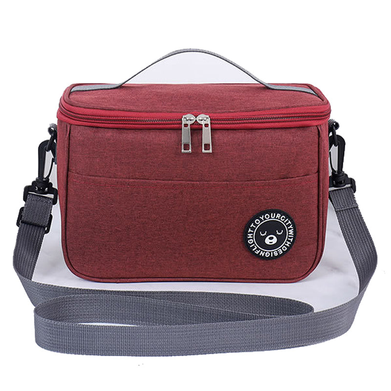TB-0401 Oxford Cloth Insulated Lunch Carrying Bag Fruit Storage Bag with Shoulder Strap, Size: S