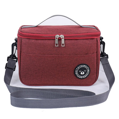 TB-0401 Oxford Cloth Insulated Lunch Carrying Bag Fruit Storage Bag with Shoulder Strap, Size: S