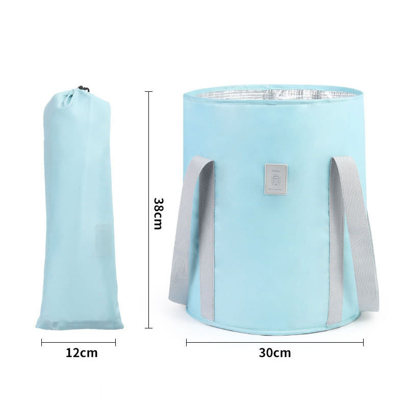 TB-0678 Large Size Portable Travel Face Washing Folding Water Bucket Outdoor Camping Hiking Washbasin Water Holder Bag