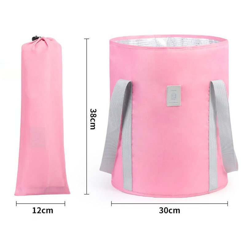 TB-0678 Large Size Portable Travel Face Washing Folding Water Bucket Outdoor Camping Hiking Washbasin Water Holder Bag