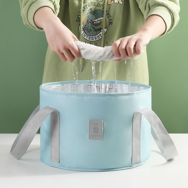 TB-0678 Small Size Portable Folding Bucket Outdoor Travel Camping Water Holder Bag Washbasin