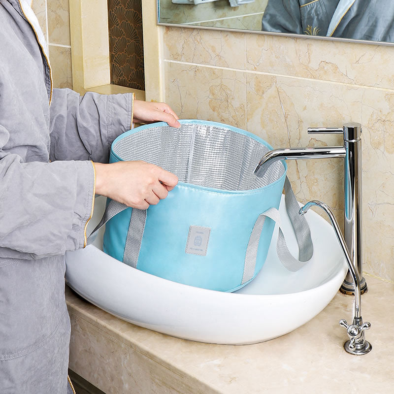 TB-0678 Small Size Portable Folding Bucket Outdoor Travel Camping Water Holder Bag Washbasin