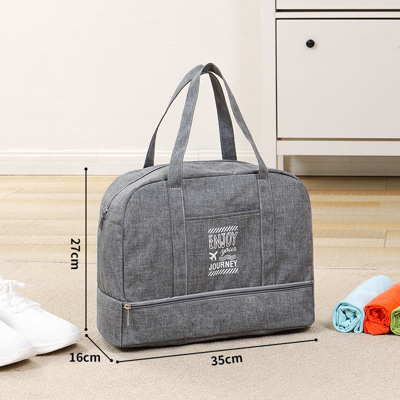 TB-0597 Small Size Portable Swimming Travel Clothes Cosmetics Storage Bag with Shoe Pocket and PVC Waterproof Pouch