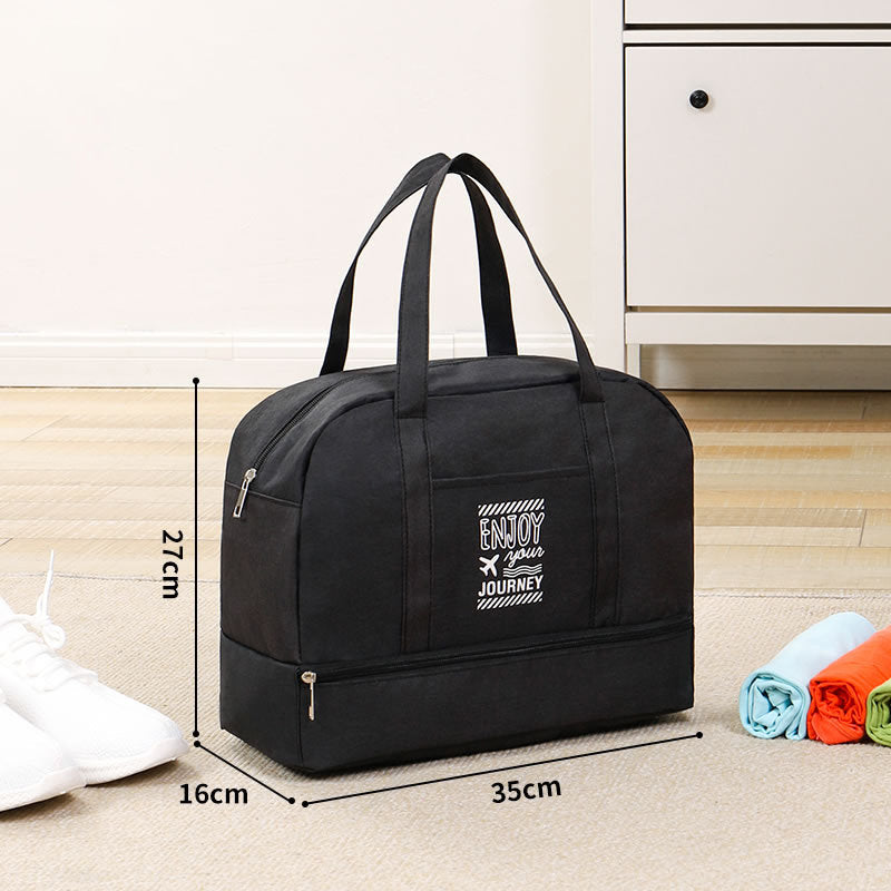TB-0597 Small Size Portable Swimming Travel Clothes Cosmetics Storage Bag with Shoe Pocket and PVC Waterproof Pouch