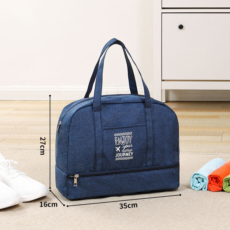 TB-0597 Small Size Portable Swimming Travel Clothes Cosmetics Storage Bag with Shoe Pocket and PVC Waterproof Pouch