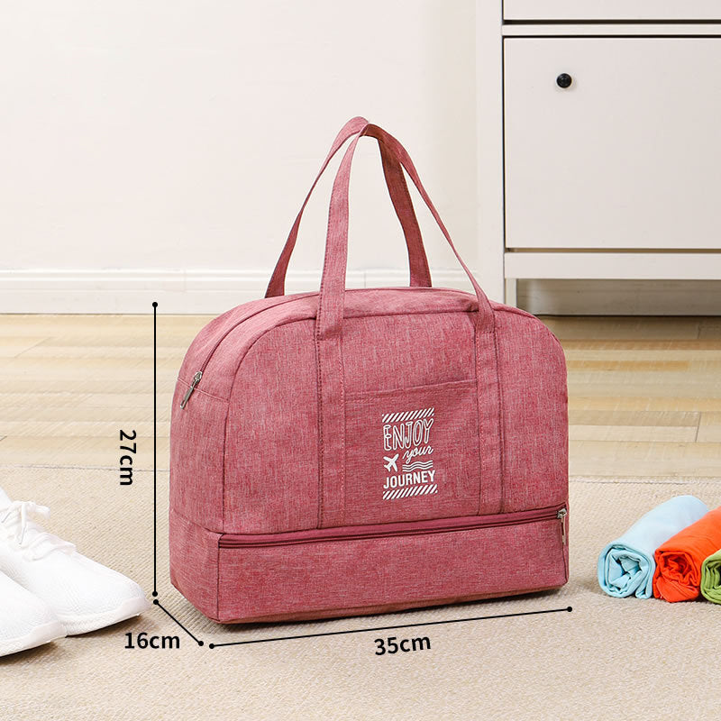 TB-0597 Small Size Portable Swimming Travel Clothes Cosmetics Storage Bag with Shoe Pocket and PVC Waterproof Pouch