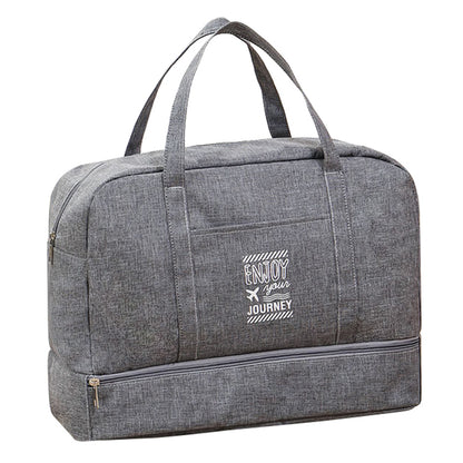 TB-0597 Large Size Portable Travel Handbag Clothes Shoes Cosmetics Storage Bag with PVC Waterproof Pouch