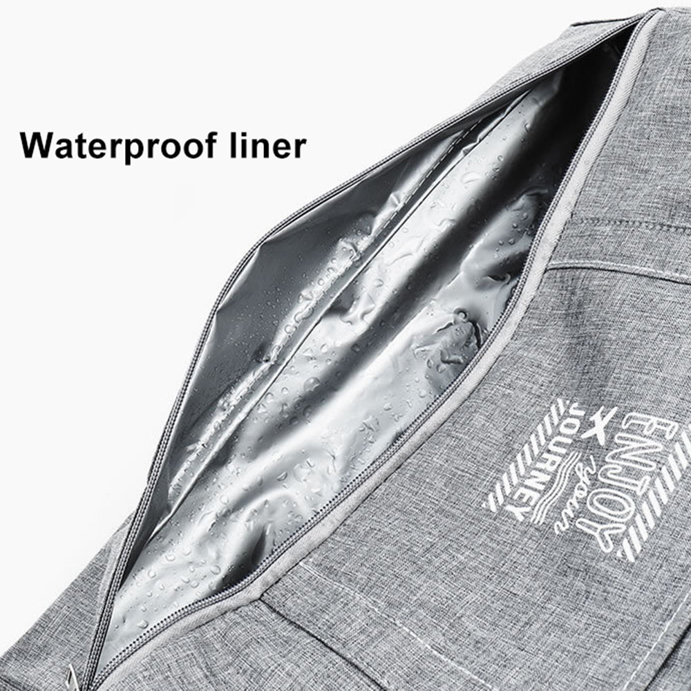 TB-0597 Large Size Portable Travel Handbag Clothes Shoes Cosmetics Storage Bag with PVC Waterproof Pouch