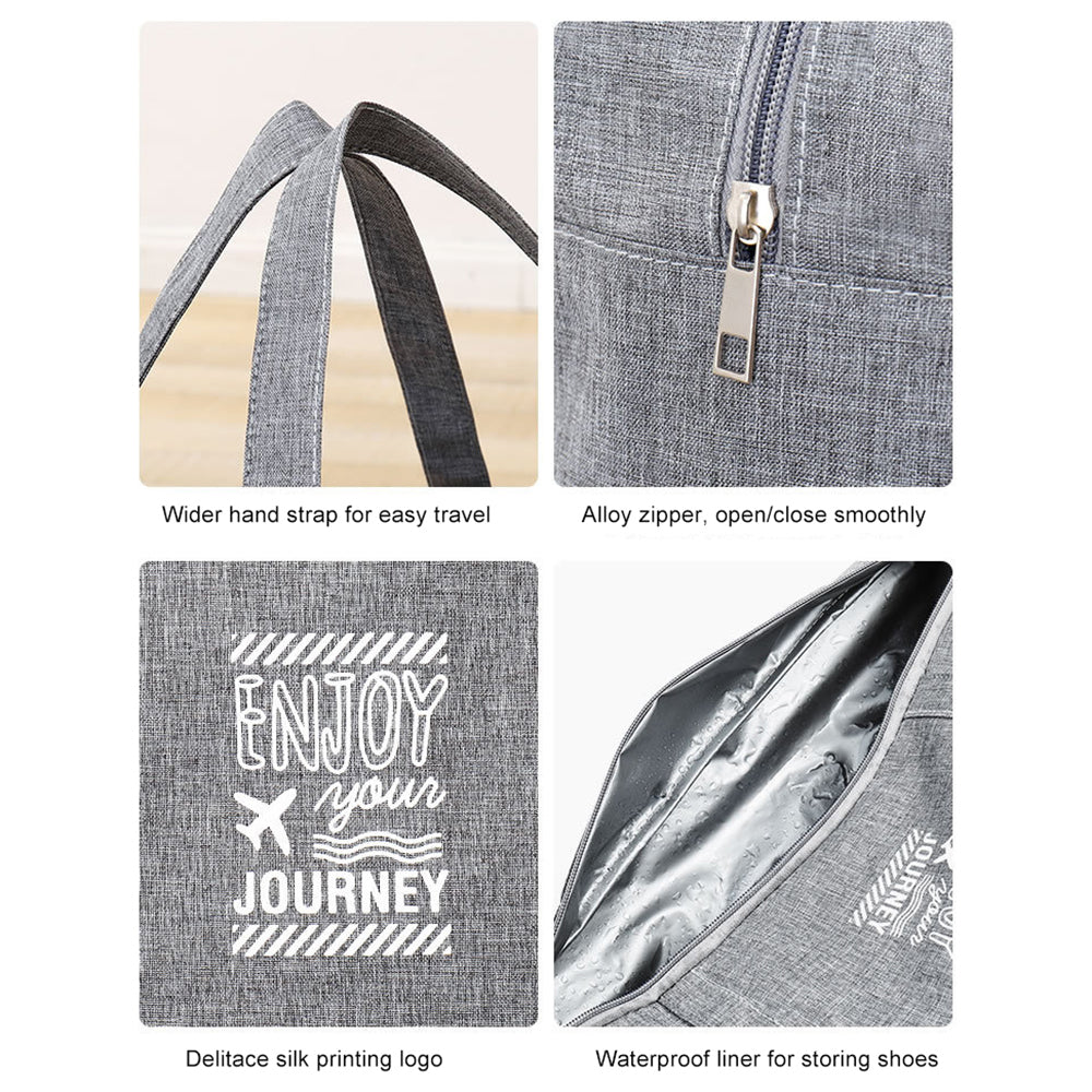 TB-0597 Large Size Portable Travel Handbag Clothes Shoes Cosmetics Storage Bag with PVC Waterproof Pouch