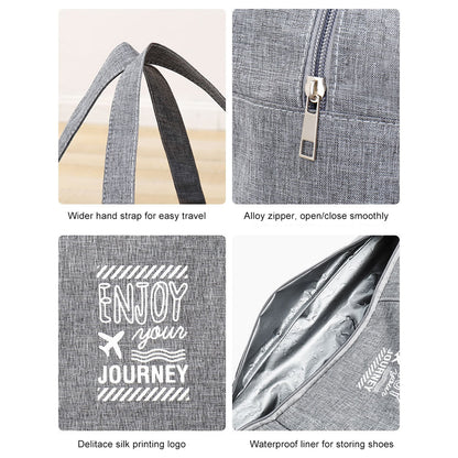 TB-0597 Large Size Portable Travel Handbag Clothes Shoes Cosmetics Storage Bag with PVC Waterproof Pouch