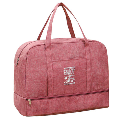 TB-0597 Large Size Portable Travel Handbag Clothes Shoes Cosmetics Storage Bag with PVC Waterproof Pouch