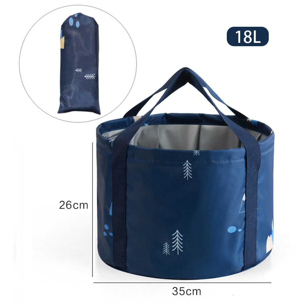 Large Size Portable Folding Travel Face Washing Water Bucket Waterproof Camping Hiking Water Holder Basin