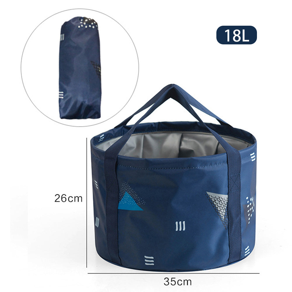 Large Size Portable Folding Travel Face Washing Water Bucket Waterproof Camping Hiking Water Holder Basin