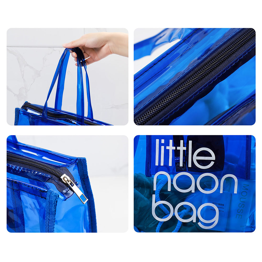 TB-0555 PVC Waterproof Translucent Large Capacity Wash Bag Hand Bag Storage Bag
