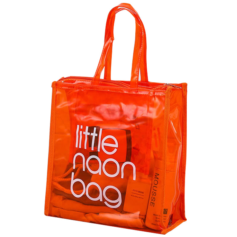TB-0555 PVC Waterproof Translucent Large Capacity Wash Bag Hand Bag Storage Bag