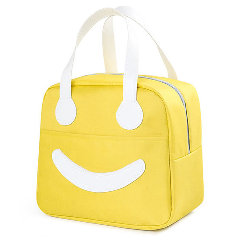TB-0661 Small Size Cute Cartoon Expression Insulated Lunch Carrying Bag Student Bento Handbag