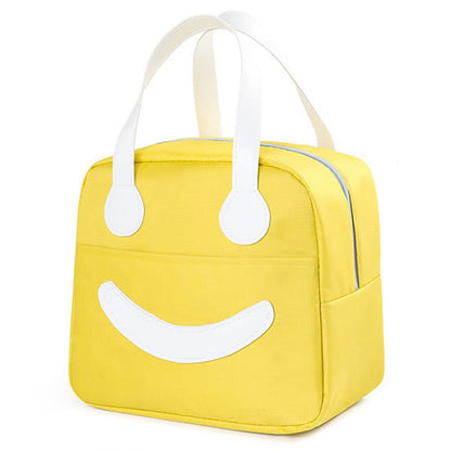 TB-0661 Small Size Cute Cartoon Expression Insulated Lunch Carrying Bag Student Bento Handbag