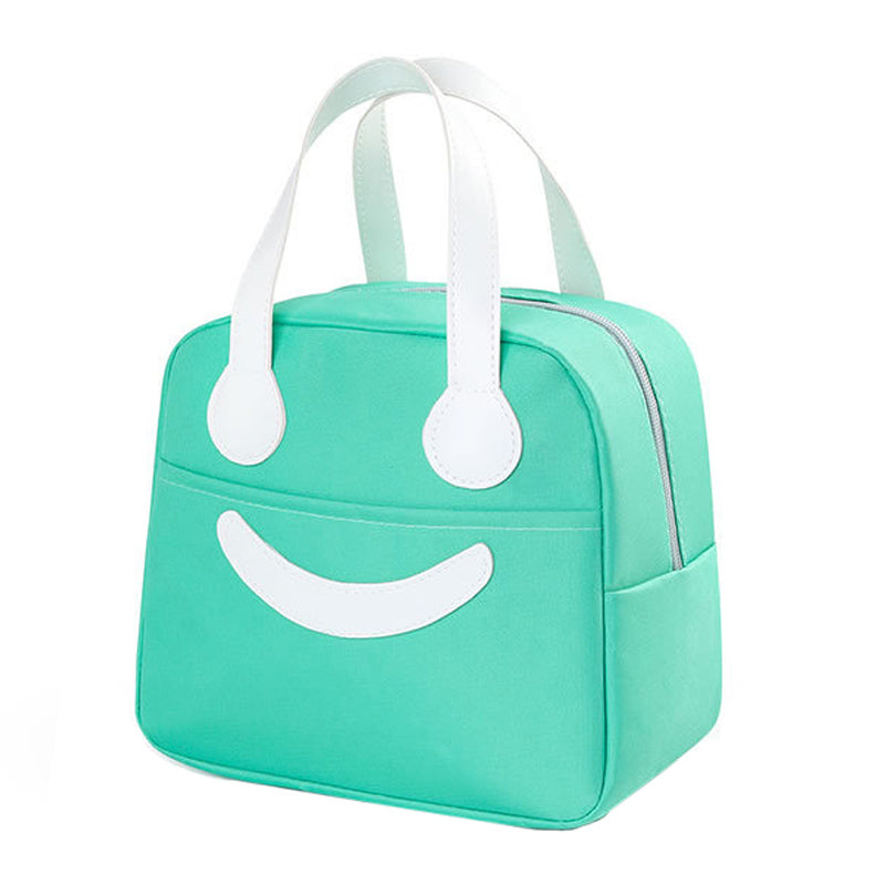 TB-0661 Small Size Cute Cartoon Expression Insulated Lunch Carrying Bag Student Bento Handbag