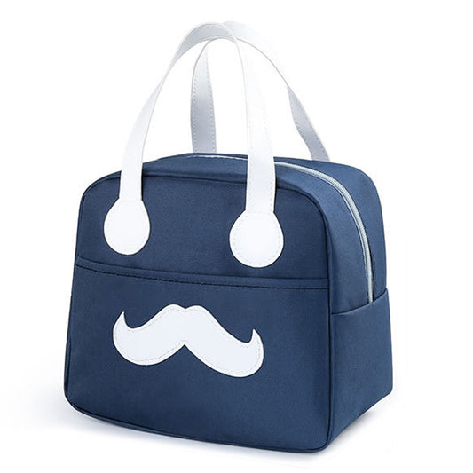 TB-0661 Small Size Cute Cartoon Expression Insulated Lunch Carrying Bag Student Bento Handbag