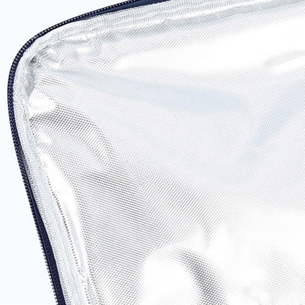 TB-0425 Double Zippered Thermal Lunch Bag Waterproof Cationic Oxford Cloth Insulated Lunch Box for School Work, Size S
