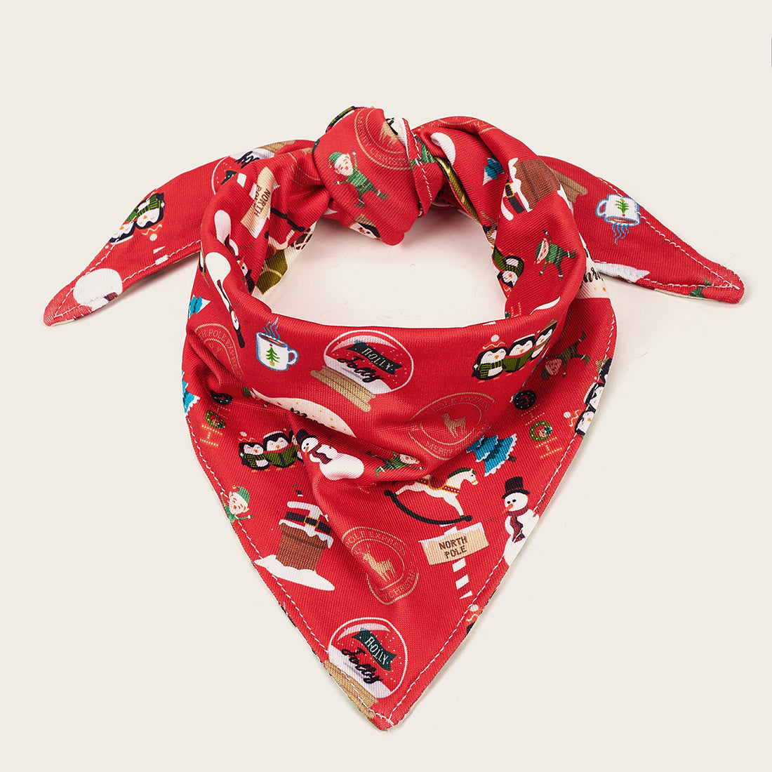Christmas Dog Bandanas Pet Bib Bandanas Pet Scarf Washable Dog Bib Costume [Size: M/L]