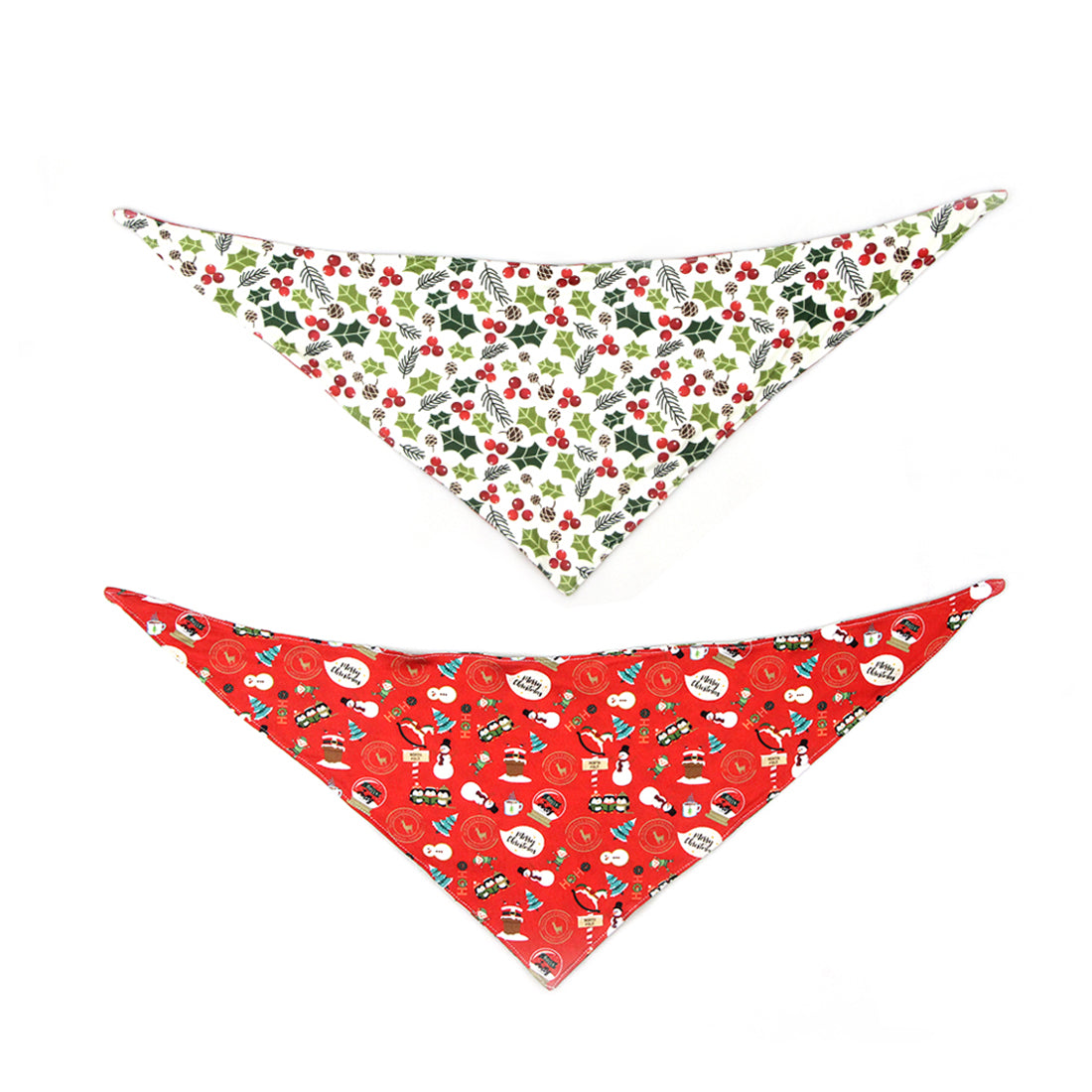 Christmas Dog Bandanas Pet Bib Bandanas Pet Scarf Washable Dog Bib Costume [Size: M/L]