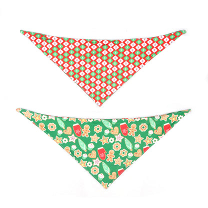 Christmas Dog Bandanas Pet Bib Bandanas Pet Scarf Washable Dog Bib Costume [Size: M/L]