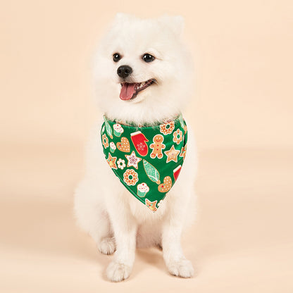 Christmas Dog Bandanas Pet Bib Bandanas Pet Scarf Washable Dog Bib Costume [Size: S]