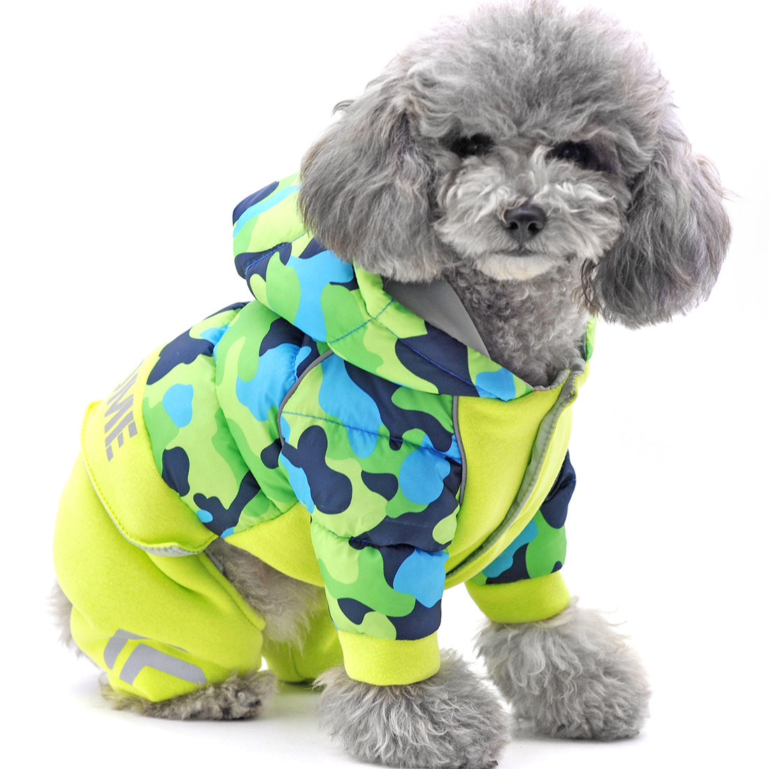 TG-CL062 Camouflage Splicing Pet Dog Hoodie Coat Waterproof Winter Puppy Costumes