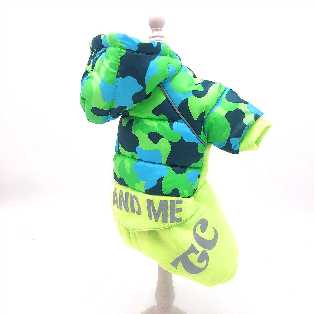 TG-CL062 Camouflage Splicing Pet Dog Hoodie Coat Waterproof Winter Puppy Costumes