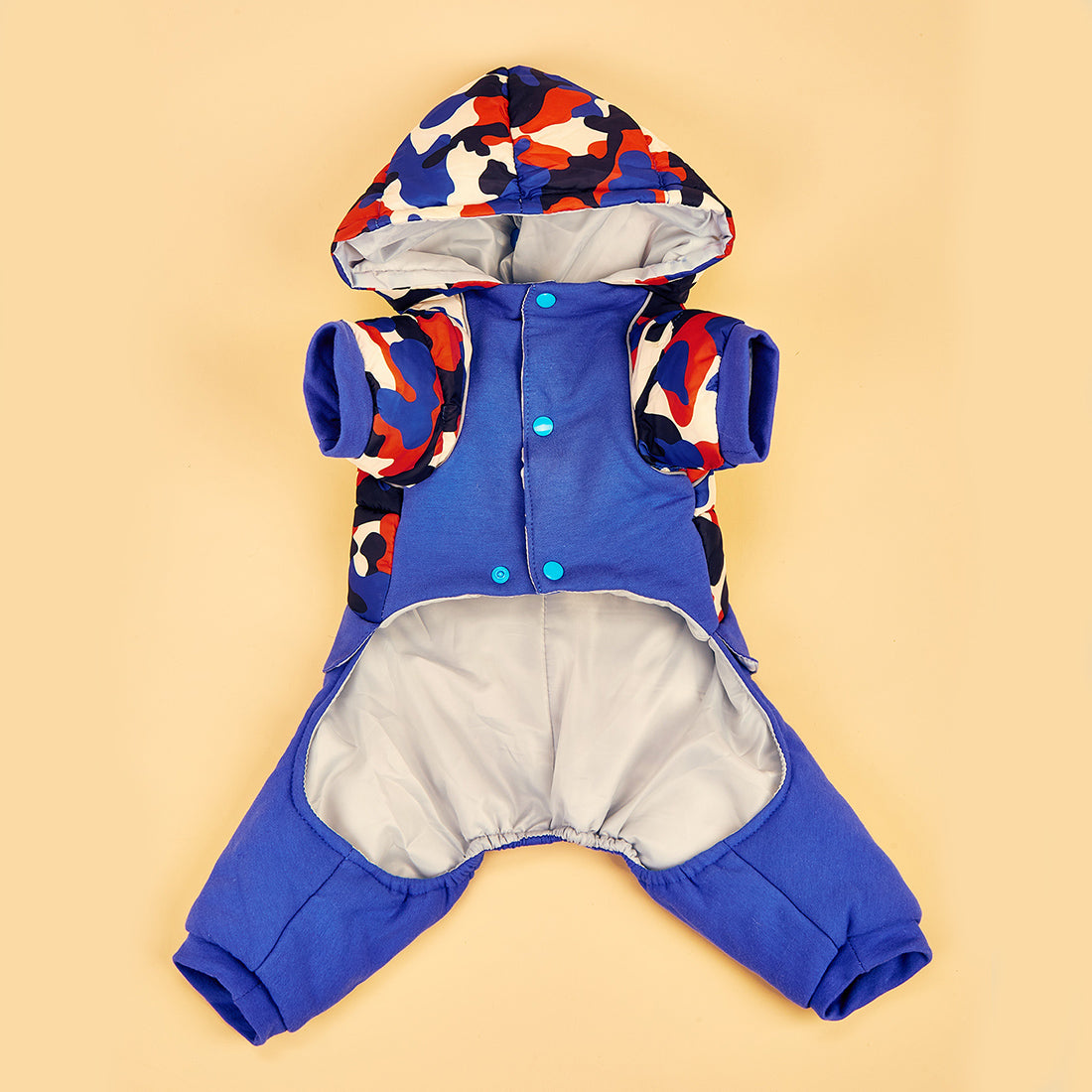 TG-CL062 Camouflage Splicing Pet Dog Hoodie Coat Waterproof Winter Puppy Costumes