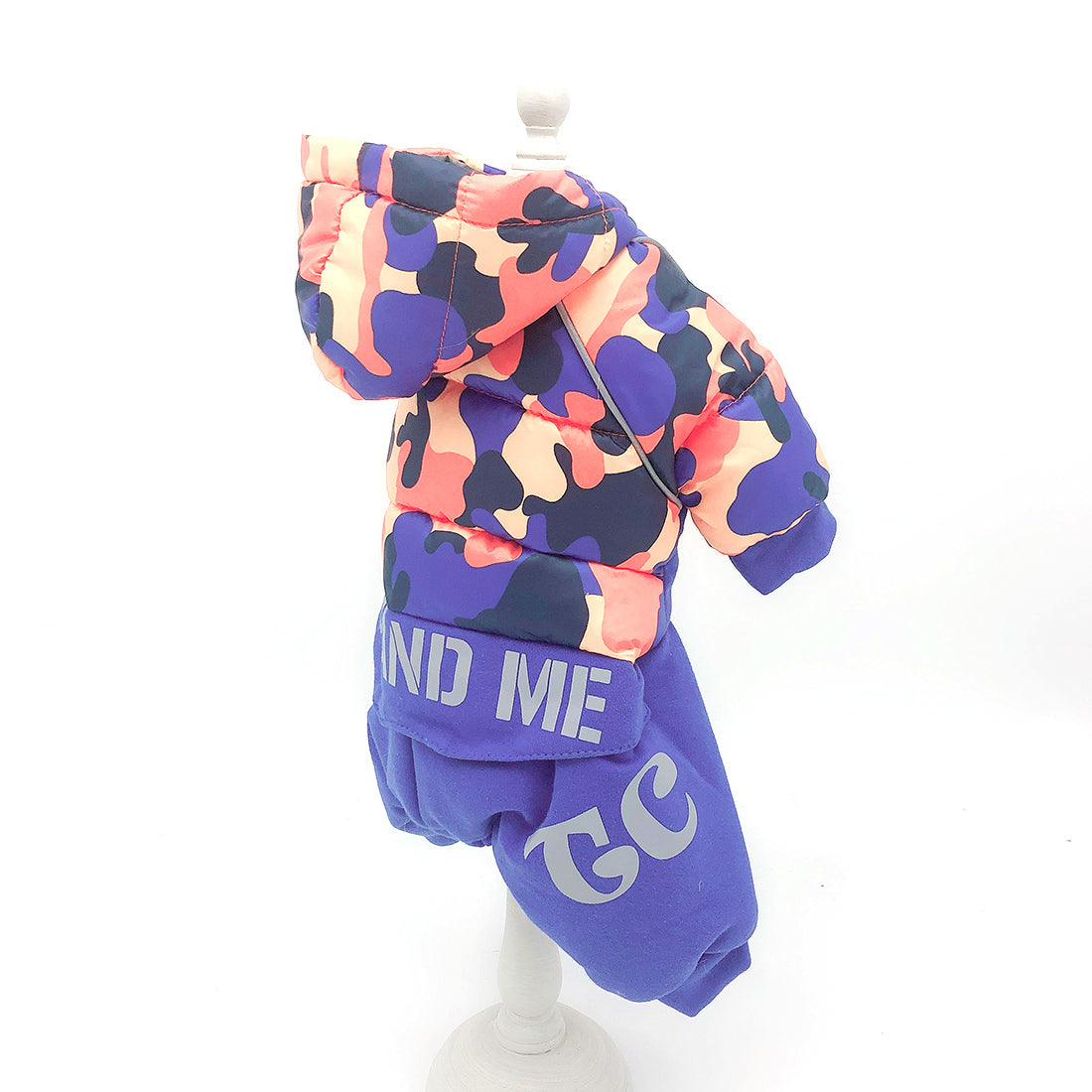 TG-CL062 Camouflage Splicing Pet Dog Hoodie Coat Waterproof Winter Puppy Costumes