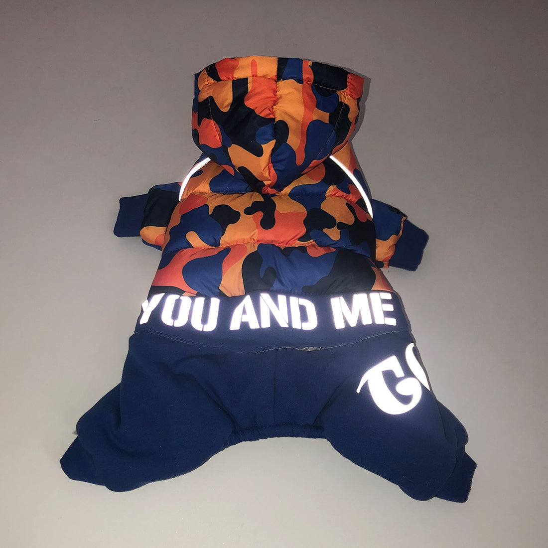TG-CL062 Camouflage Splicing Pet Dog Hoodie Coat Waterproof Winter Puppy Costumes