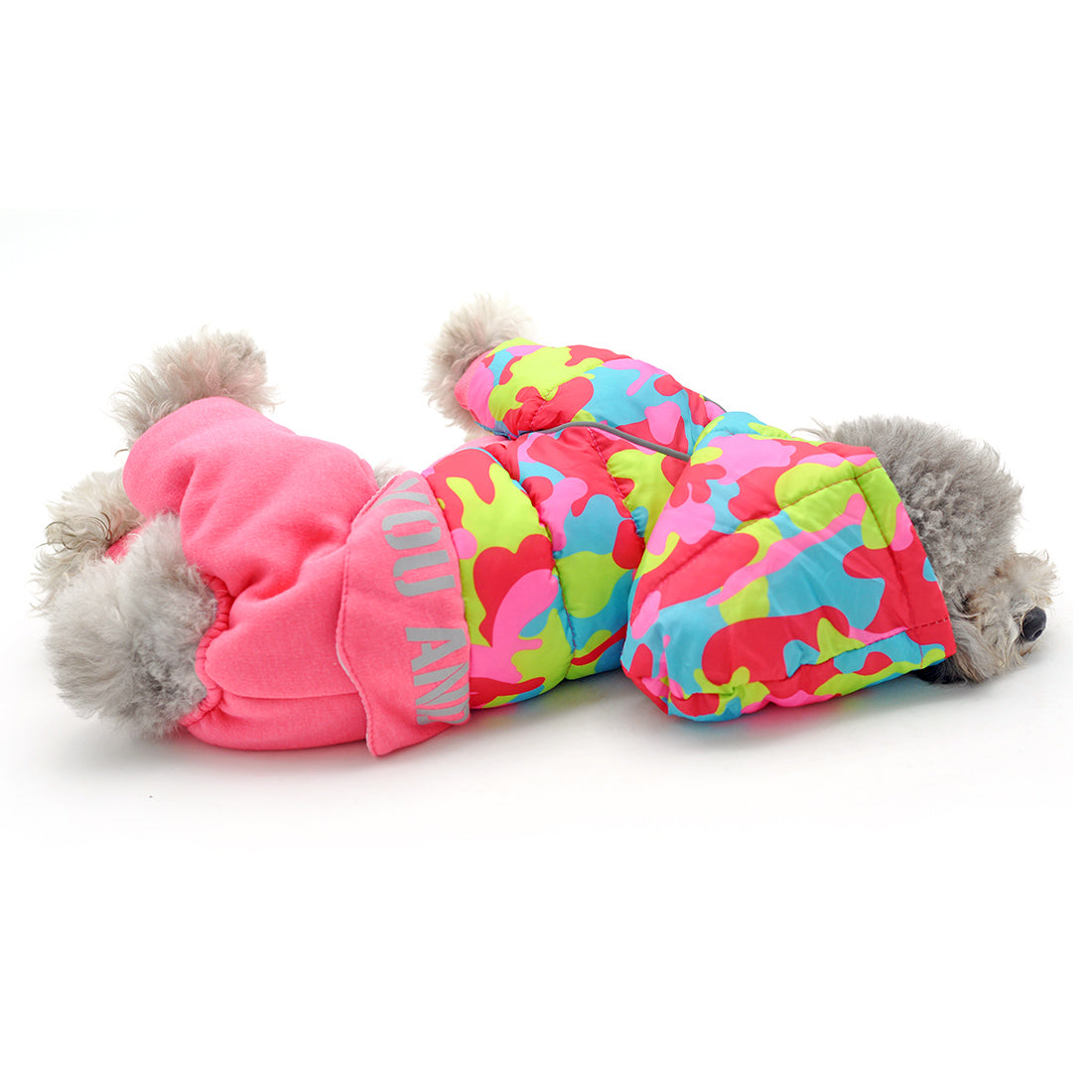 TG-CL062 Camouflage Splicing Pet Dog Hoodie Coat Waterproof Winter Puppy Costumes