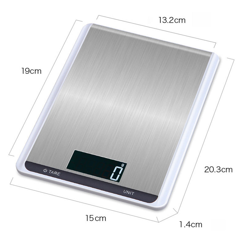 10kg/1g Stainless Steel Electronic Scale Kitchen Precision Digital Food Scale with LCD Display