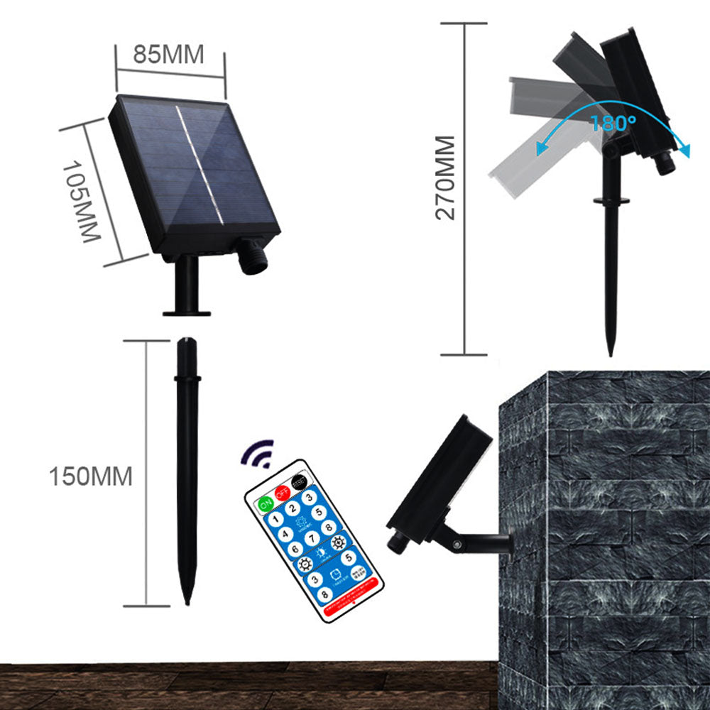 104LED Outdoor Solar LED Umbrella Light Waterproof Remote Control Beach Birthday String Lamp