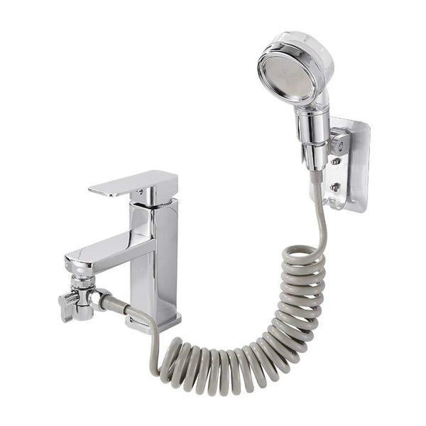 Bathroom Sink Faucet Water Filter Sprinkler Shower Nozzle Hose Mount Adapter Kit
