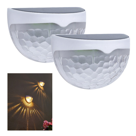 2pcs SM3026 LED Solar Wall Lights Outdoor Lighting Fence Lamp Night Light Garden Yard Decoration