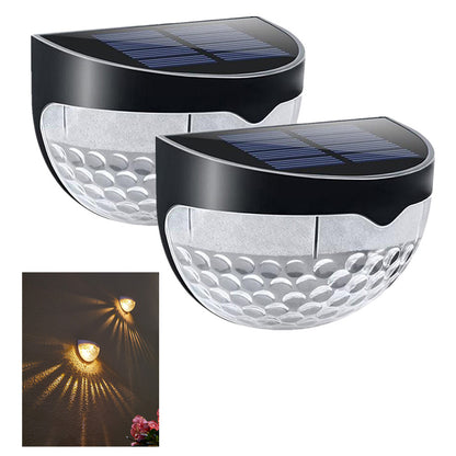 2pcs SM3026 LED Solar Wall Lights Outdoor Lighting Fence Lamp Night Light Garden Yard Decoration