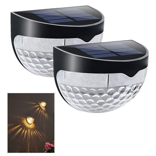 2pcs SM3026 LED Solar Wall Lights Outdoor Lighting Fence Lamp Night Light Garden Yard Decoration