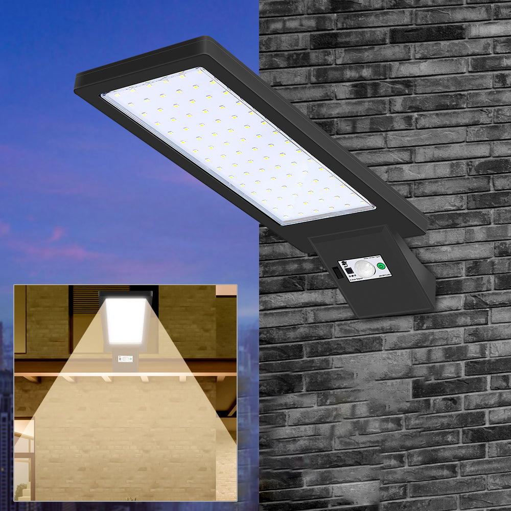 Style A 90-LED Motion Sensor Solar Powered Lamp Waterproof Remote Control Wall Light for Outdoor Garden Courtyard